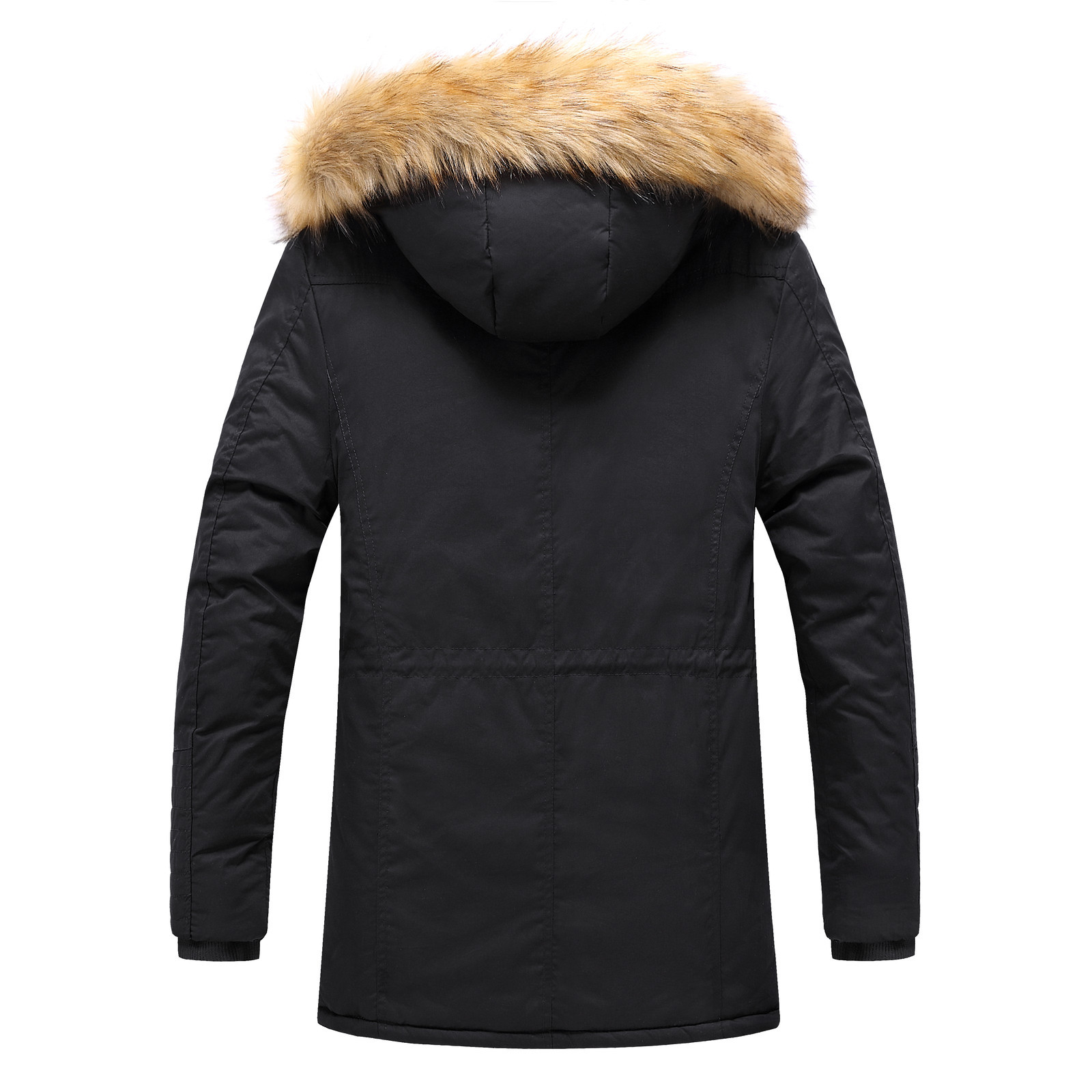 Hat Detachable Parka Men Fur Jackets Winter Warm Thick Pilot Coat Men's Hooded Overcoat Windproof Cotton Outwear Male Plus Size 201026
