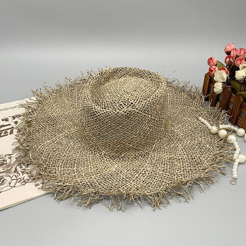 Natural Large Wide Brim Straw Hats Woven Circle Fringe Beach Cap Summer Hollow Out Hat Beach Hat Straw, Salty grass
Natural Large Wide Brim Straw Hats Woven Circle Fringe Beach Cap Summer Hollow Out Hat Beach Hat Straw, Salty grass