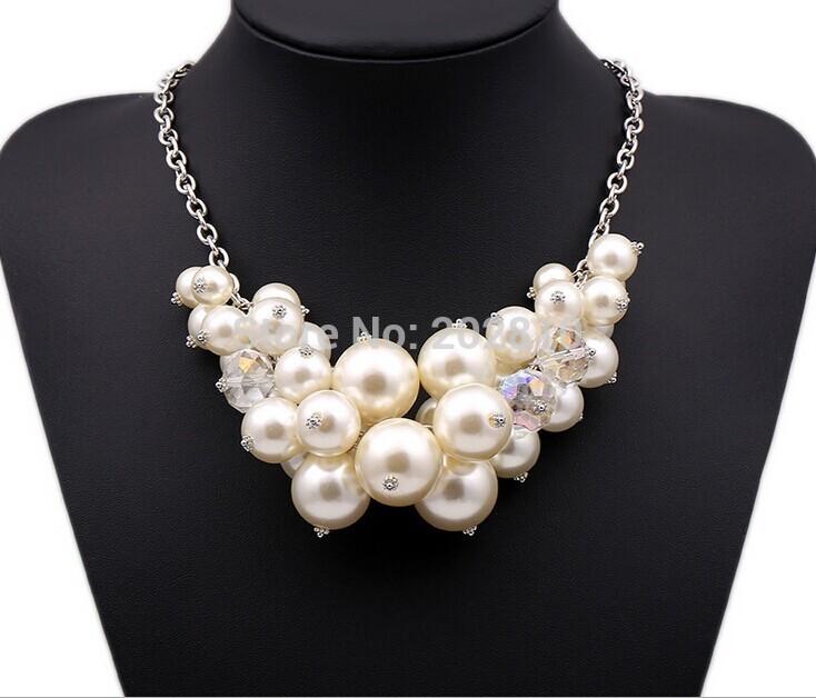 Factory Hand made new type fashion trendy necklace,White plated-AB crystal perfectly round pearl chokers chairns necklace
Factory Hand made new type fashion trendy necklace,White plated-AB crystal perfectly round pearl chokers chairns necklace