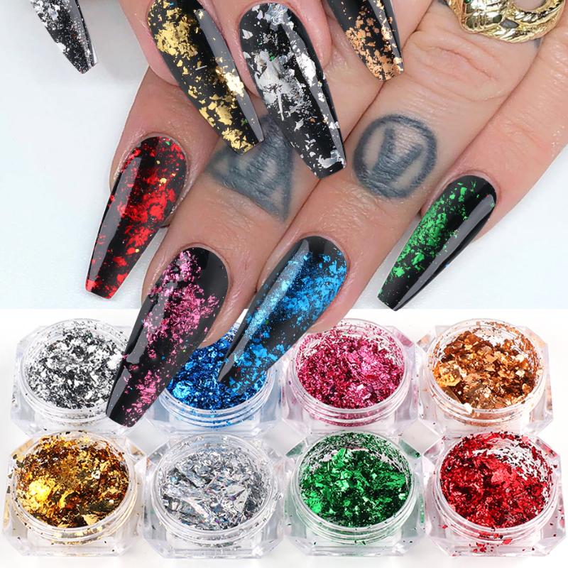 1pcs Foil Holographic Nail Glitter Powder Aluminum Gold Silver Sequin Foil Paillette Flake Strass Nail Art Accessory JICB01-08-1
1pcs Foil Holographic Nail Glitter Powder Aluminum Gold Silver Sequin Foil Paillette Flake Strass Nail Art Accessory JICB01-08-1
