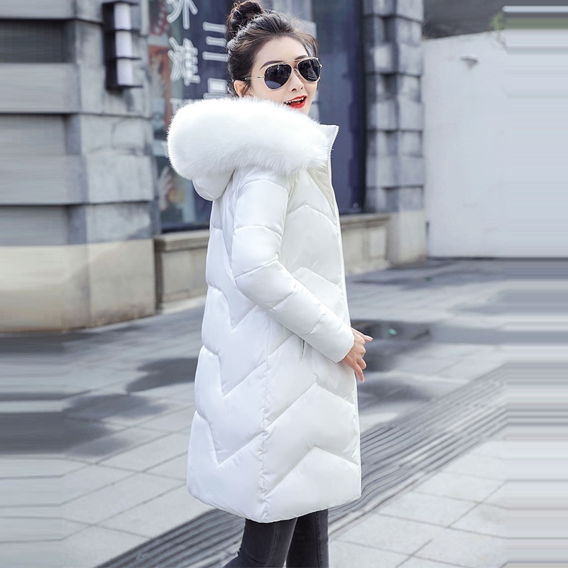 Winter Coat Women Winter Jacket Womens Parkas Gloves warm detachable fur collar detachable hat Slim fit Outwear 201214