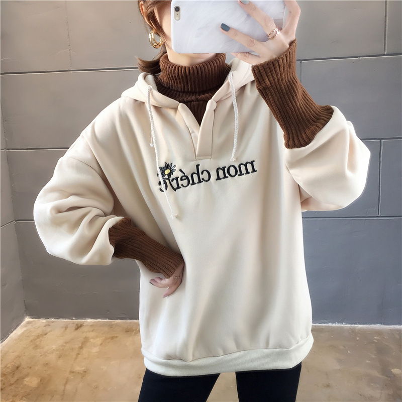 2020 style hot release thick in addition to velvet women's casual fashion winter wear hoodie fake two-piece warm jacket RVL5, Black
2020 style hot release thick in addition to velvet women's casual fashion winter wear hoodie fake two-piece warm jacket RVL5, Black