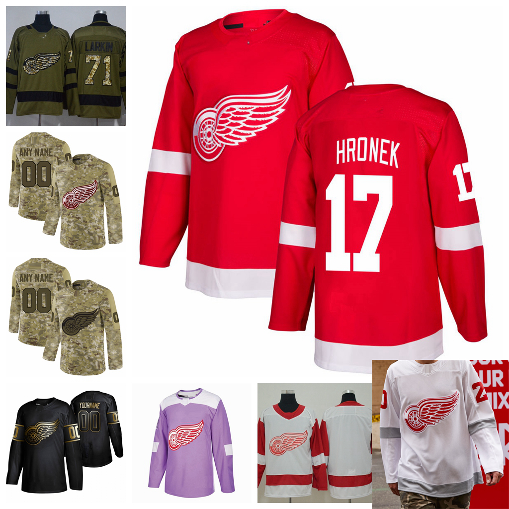 2021 Reverse Retro Customize #17 Filip Hronek Detroit Red Wings Jerseys Golden Edition Camo Veterans Day Fights Cancer Hockey Jerseys, White 
2021 Reverse Retro Customize #17 Filip Hronek Detroit Red Wings Jerseys Golden Edition Camo Veterans Day Fights Cancer Hockey Jerseys, White