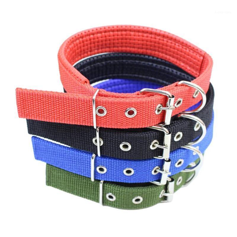 

Adjustable Nylon Buckles Puppy Cats Collar Simple Solid Color Supplies For Small Pets Practical Classic Dogs Collars Accessories1