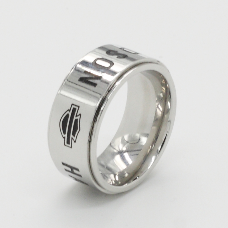 Men's ladies fashion stainless steel revolving letter ring Davidson jewelry gifts wholesale
Men's ladies fashion stainless steel revolving letter ring Davidson jewelry gifts wholesale