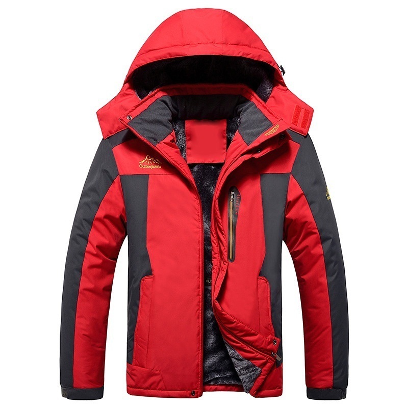 Men's Fishing Jackets Winter Waterproof Warm Coat Men Fleece Thick Outwear Overcoat Male Outdoor Mountain Skiing Jacket 6XL 201127