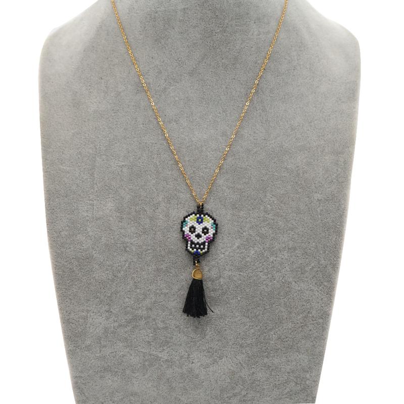 Go2boho Women Necklaces Jewelry Miyuki Beads Choker Fashion Tassel Skull Pattern Stainless Steel Bead Charm Necklace Wholesale
Go2boho Women Necklaces Jewelry Miyuki Beads Choker Fashion Tassel Skull Pattern Stainless Steel Bead Charm Necklace Wholesale