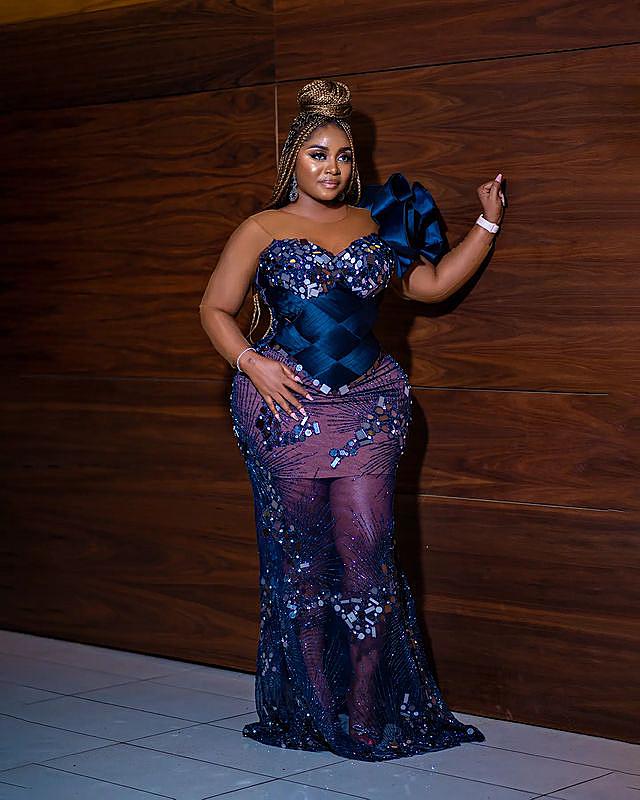 2022 Plus Size Arabic Aso Ebi Royal Blue Mermaid Prom Dresses Luxurious Beaded Crystals Evening Formal Party Second Reception Birthday Engagement Gown