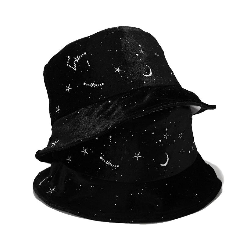 Autumn Winter New Flannel Fisherman Cap Women Embroidery Star Moon Retro Black Basin Hat Velvet Outdoor Sun Bucket Hat Panama
Autumn Winter New Flannel Fisherman Cap Women Embroidery Star Moon Retro Black Basin Hat Velvet Outdoor Sun Bucket Hat Panama