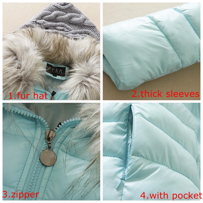 Women's Parkas Winter Warm Coat Short Jacket Slim Fur Collar Knitting Hat Casual Coat Oversize Female Outerwear Clothing 201217