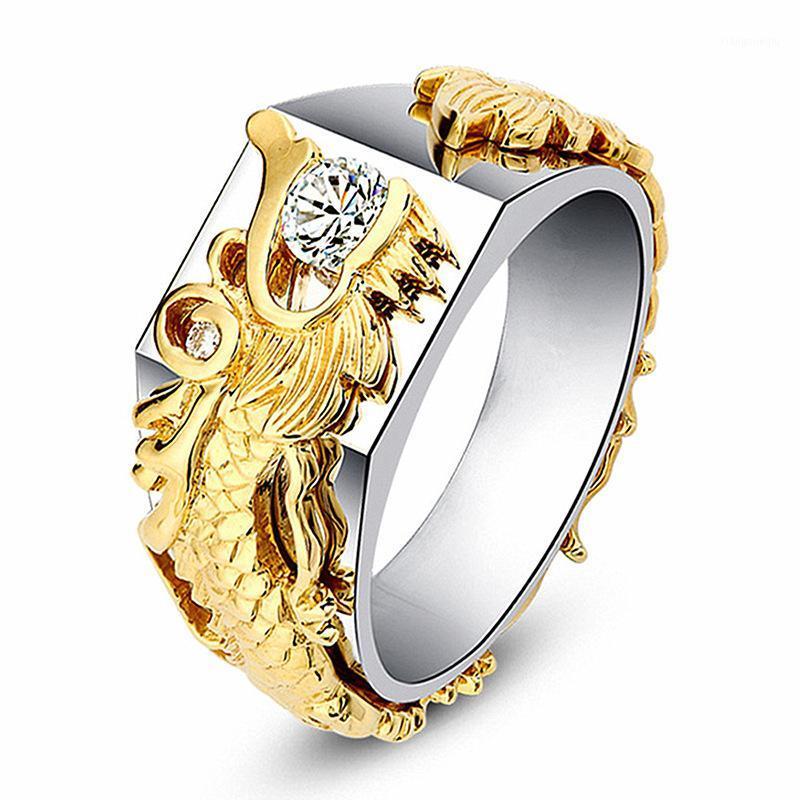 Cluster Rings Selling Domineering Dragon Pattern Color Separation Ring Set With Zircon Men And Women Through Style Leading Jewelry, Golden;silver
Cluster Rings Selling Domineering Dragon Pattern Color Separation Ring Set With Zircon Men And Women Through Style Leading Jewelry, Golden;silver