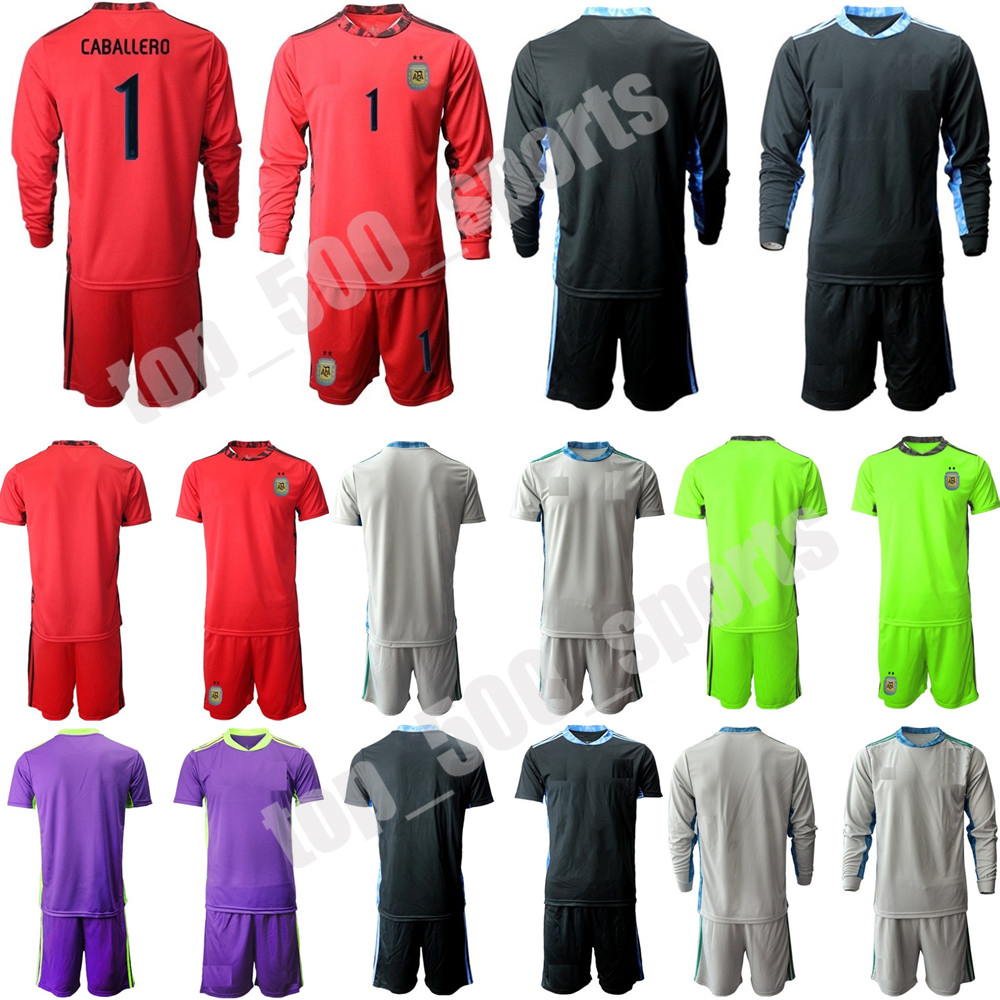 New Goalkeeper adult kit Argentina Men kits Long Sleeve Goaliero Soccer Jersey Set Sergio Romero 1 Willy Caballe Football Shirt Kits, Black
New Goalkeeper adult kit Argentina Men kits Long Sleeve Goaliero Soccer Jersey Set Sergio Romero 1 Willy Caballe Football Shirt Kits, Black