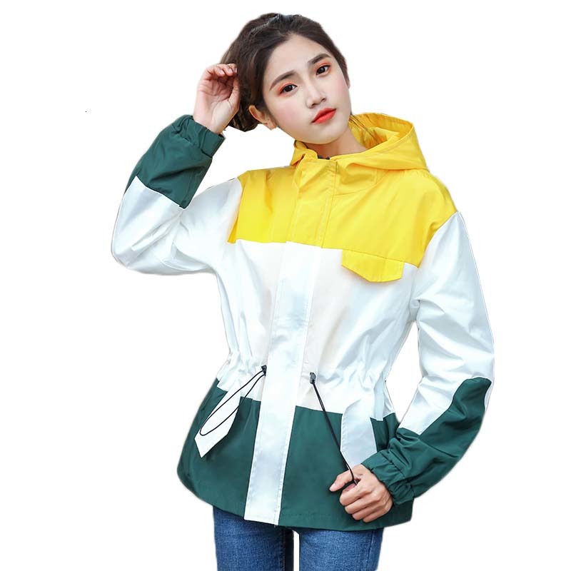 2021 New Women' Hooded Trench Coat Spring Autumn Korean Patchwork Outwear Large Size Long Sleeve Thin Casual Windbreaker Female Tops Y70 5e, Yellow
2021 New Women' Hooded Trench Coat Spring Autumn Korean Patchwork Outwear Large Size Long Sleeve Thin Casual Windbreaker Female Tops Y70 5e, Yellow