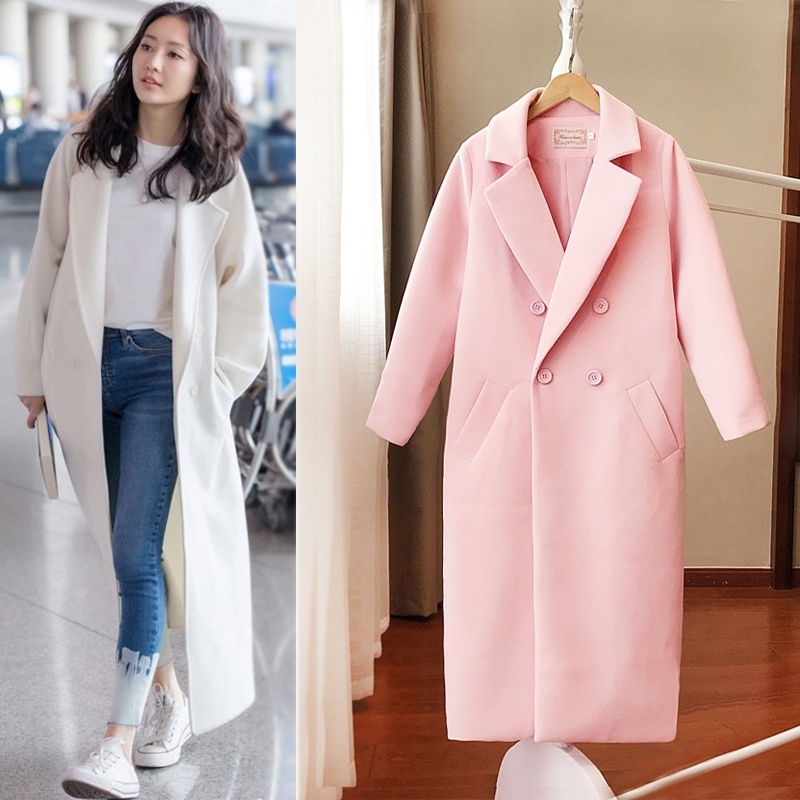 New Autumn Women Coat Harajuku Streetwear Women Clothes Korean Plus Size Velvet Jacket Wool Coat White Woolen Coat Female 201103