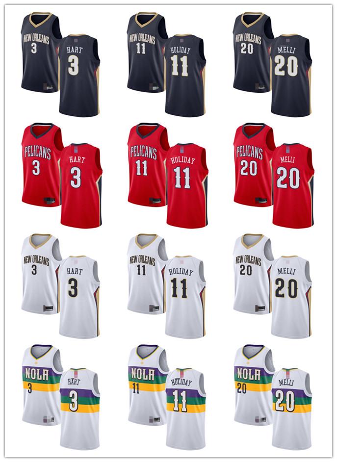 Mens Womens Youth New Orleans Pelicans 3 Josh Hart 11 Jrue Holiday 20 Nicolo Melli White navy custom Basketball Jerseys, Black;red
Mens Womens Youth New Orleans Pelicans 3 Josh Hart 11 Jrue Holiday 20 Nicolo Melli White navy custom Basketball Jerseys, Black;red