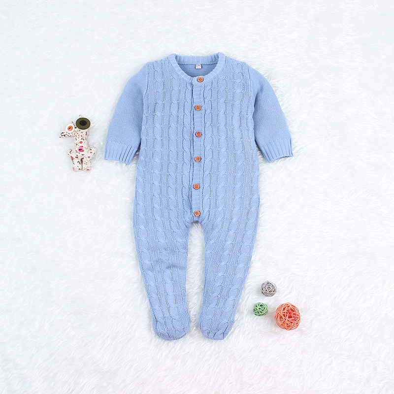 Newborn Props Clothes Hood Footed Rompers Baby Boy Costume Knit Outfit Infant Boys Girls Romper Photography 0-24M C0126