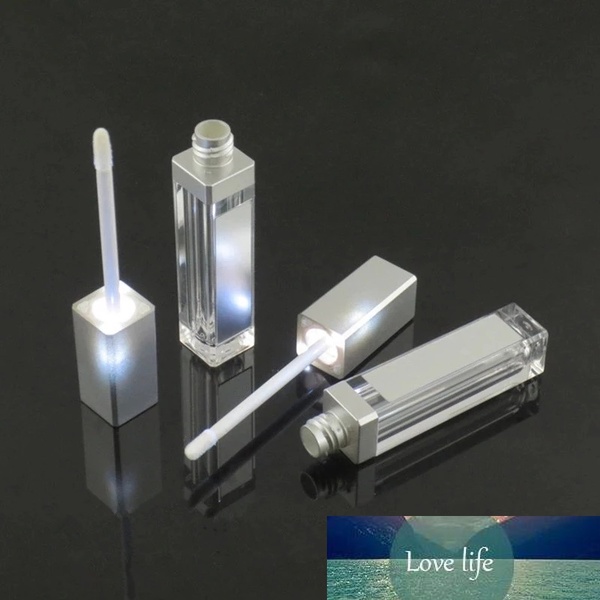 7ml Makeup Concealer Refillable Bottle Cosmetic Lip Gloss LED Tubes Frosted Silver/Black Lids Lipgloss Vials Lipstick Containers