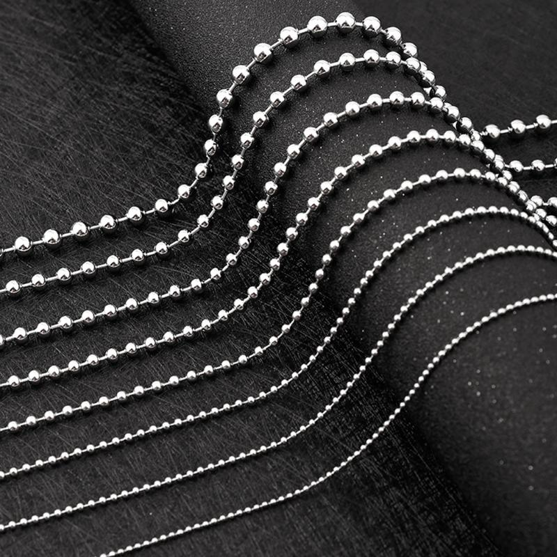 1M/Lot Stainless Steel 1.2/1.5/2.0/2.4/3/3.2/4/4.5/5/6mm Ball Chain Necklace For DIYJewelry Making Crafts Finding Wholesale
1M/Lot Stainless Steel 1.2/1.5/2.0/2.4/3/3.2/4/4.5/5/6mm Ball Chain Necklace For DIYJewelry Making Crafts Finding Wholesale