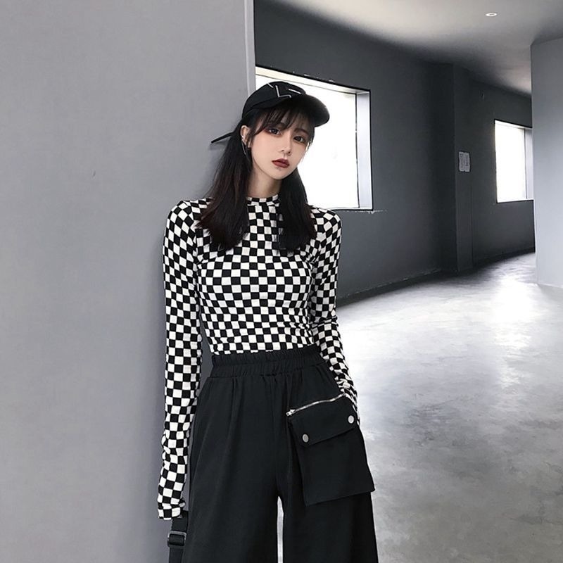 Deeptown Lattice Woman Tshirts Autumn Fashion Sexy Tops Women Korean Style Print T Shirt Kpop Streetwear Slim Long Sleeve 201125, Gezi
Deeptown Lattice Woman Tshirts Autumn Fashion Sexy Tops Women Korean Style Print T Shirt Kpop Streetwear Slim Long Sleeve 201125, Gezi