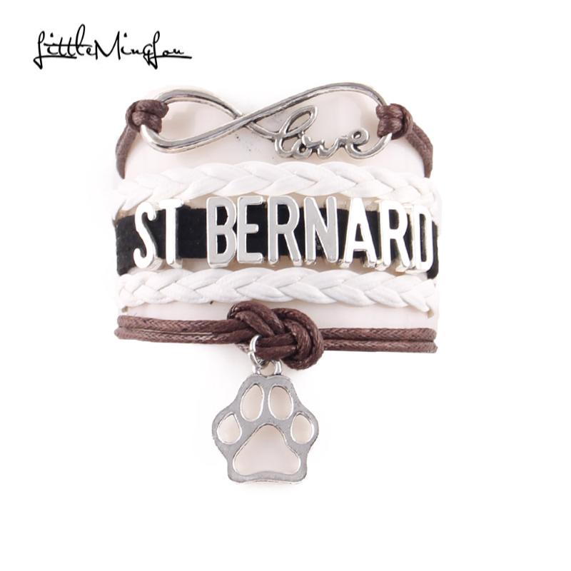 Little MingLou Infinity love st bernard dog Bracelet pet Charm leather wrap men bracelets & bangles for Women jewelry
Little MingLou Infinity love st bernard dog Bracelet pet Charm leather wrap men bracelets & bangles for Women jewelry