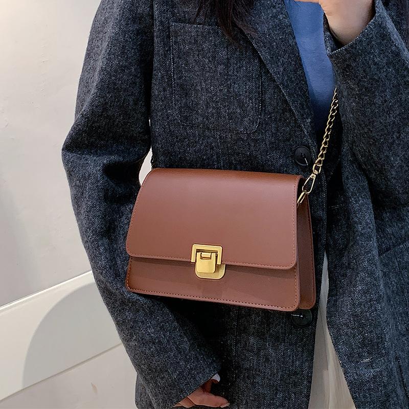 Trend Lock Square Flap Bag for Women's Luxury Chain PU Shoulder Bag Casual Ladies High-quality Leather Solid Color Handbags, Black
Trend Lock Square Flap Bag for Women's Luxury Chain PU Shoulder Bag Casual Ladies High-quality Leather Solid Color Handbags, Black