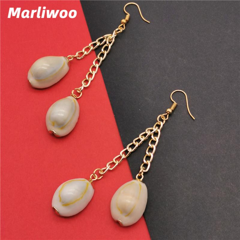 Marliwoo New Long Drop Earrings For Women Natural Shell Accessories Earring Gold Color Statement Earring For Party Luxury Gift
Marliwoo New Long Drop Earrings For Women Natural Shell Accessories Earring Gold Color Statement Earring For Party Luxury Gift