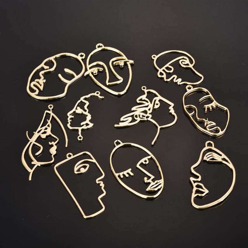 Human 10pcs Abstract Face Dangle Stud Earrings Hollow Geometric Drop Hoops Studs Earring Pendant Necklace Jewelry Making 3OIV
Human 10pcs Abstract Face Dangle Stud Earrings Hollow Geometric Drop Hoops Studs Earring Pendant Necklace Jewelry Making 3OIV