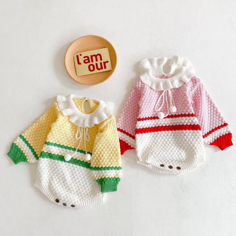 New 2021 Spring Girl One-piece Suit Kids Baby Patchwork Long Sleeve Cotton Knitted Bodysuits Jumpsuit Onesie Yqim, 82313yellow
New 2021 Spring Girl One-piece Suit Kids Baby Patchwork Long Sleeve Cotton Knitted Bodysuits Jumpsuit Onesie Yqim, 82313yellow