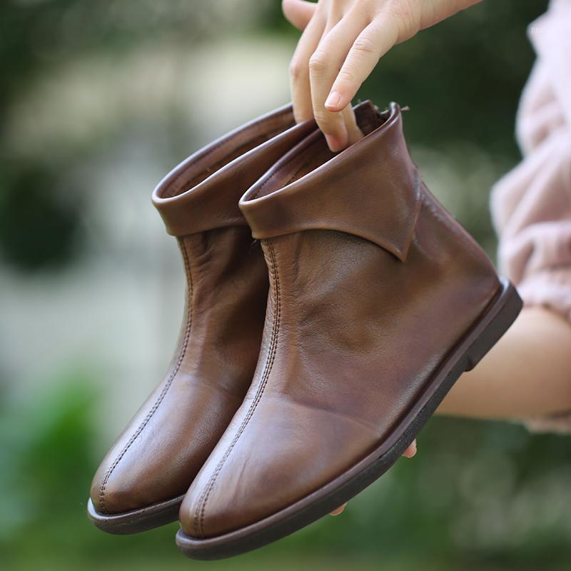 VALLU 2019 autumn and winter leather handmade shoes leather flat short women boots motorcycle boots1, Brown plus
VALLU 2019 autumn and winter leather handmade shoes leather flat short women boots motorcycle boots1, Brown plus