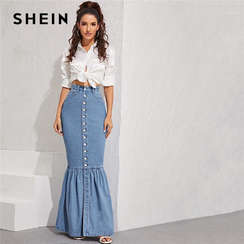 Blue Button Front Fishtail Hem Denim Maxi Skirt Women Autumn Pocket High Waist Party Casual Slim Fitted Skirts1 Skirts
Blue Button Front Fishtail Hem Denim Maxi Skirt Women Autumn Pocket High Waist Party Casual Slim Fitted Skirts1 Skirts