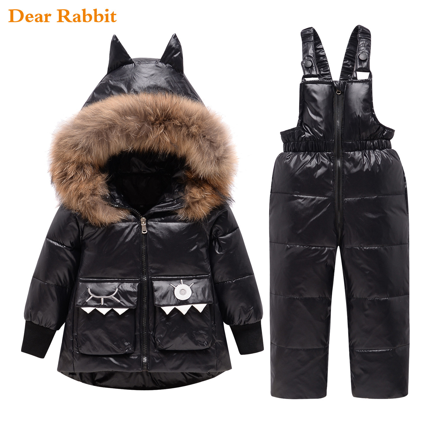 Down Coat Children Clothing Set Hooded Parka Boy Baby Overalls toddler Girl Clothes Winter Warm Down Jacket Kids dinosaur Coat Snowsuit 221007