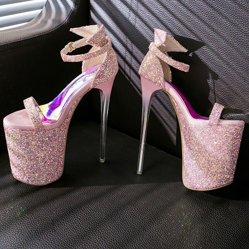 Big size 34-43 fashion summer woman high heels 20cm sexy stripper party women's shoes platform sandals, Pink.
Big size 34-43 fashion summer woman high heels 20cm sexy stripper party women's shoes platform sandals, Pink.