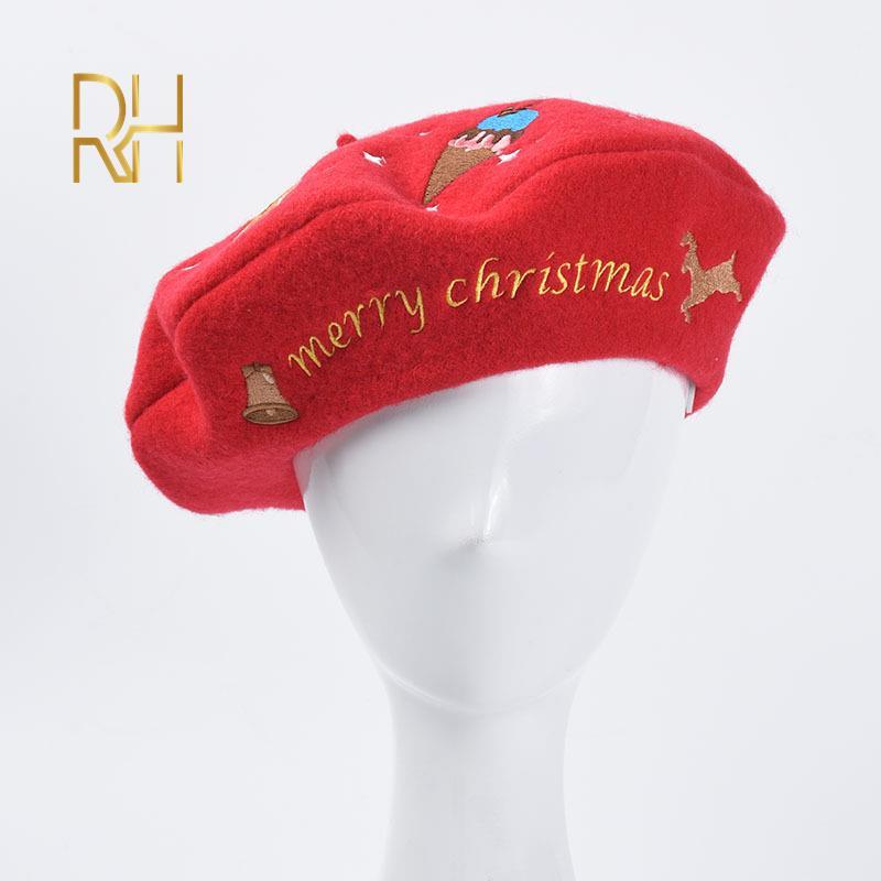 New Christmas Embroidery Letter Pattern Winter Wool Beret Cap Personality Painter Cap Warm Female Lady High Quality Gift RH, Green 
New Christmas Embroidery Letter Pattern Winter Wool Beret Cap Personality Painter Cap Warm Female Lady High Quality Gift RH, Green