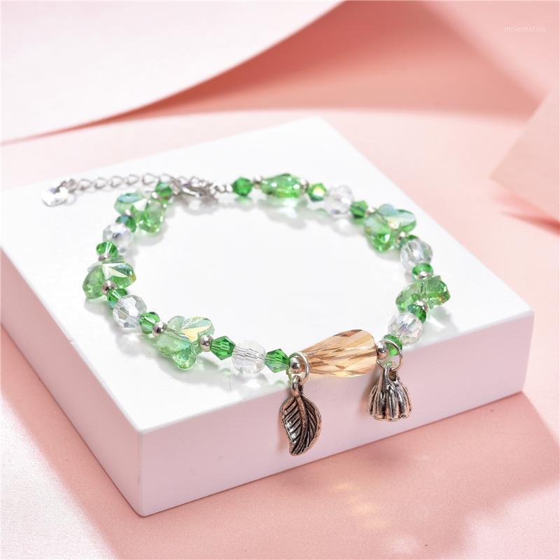 Trendy Charms Bracelet & Bangle with Love Flower Beads Bracelets for Women Girls Wedding Crystal Gift Jewelry 4 Colors 19cm B3951
Trendy Charms Bracelet & Bangle with Love Flower Beads Bracelets for Women Girls Wedding Crystal Gift Jewelry 4 Colors 19cm B3951