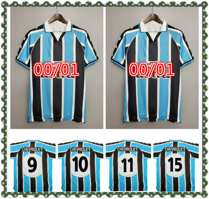 2000 gremio retro soccer jersey 2001 Ronaldinho ZINHO NENE WARLEY Gremio Alegre home football shirt, Blue
2000 gremio retro soccer jersey 2001 Ronaldinho ZINHO NENE WARLEY Gremio Alegre home football shirt, Blue