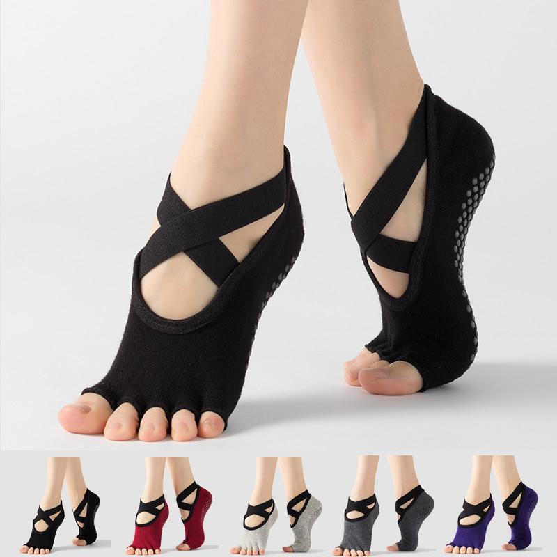 Woman Silicone Non-slip Open Toe Socks Breathable Pilates Low Cut Cozy Cotton Yoga Dance High Quality Socks1, Black
Woman Silicone Non-slip Open Toe Socks Breathable Pilates Low Cut Cozy Cotton Yoga Dance High Quality Socks1, Black