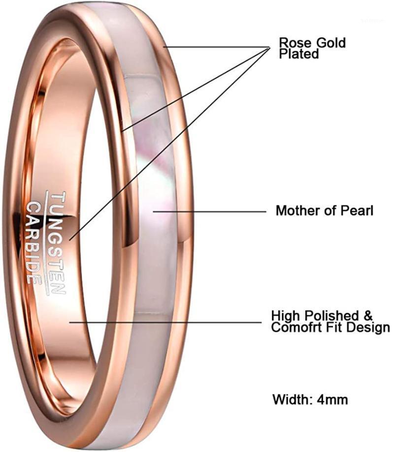 Tungsten Carbide Ring Women's Rose Gold Tungsten Steel Ring with Mother of Pearl Shell Comfort Fit Size 5-101
Tungsten Carbide Ring Women's Rose Gold Tungsten Steel Ring with Mother of Pearl Shell Comfort Fit Size 5-101