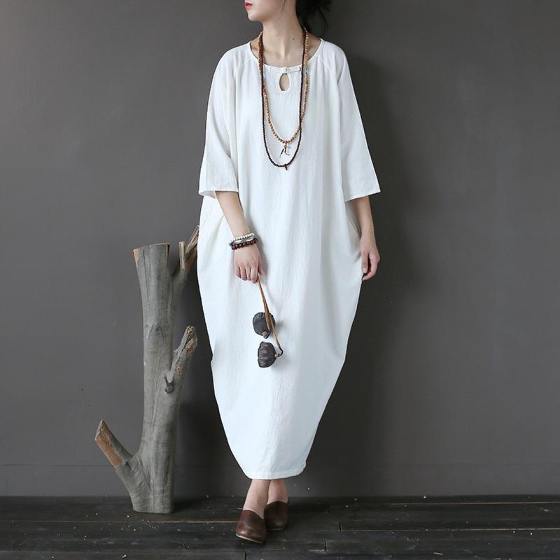 Vintage Chinese style Cotton Linen Women Dress Plus size Loose Casual Midi Long Dress Solid Red White Purple Robe Vestidos A244
Vintage Chinese style Cotton Linen Women Dress Plus size Loose Casual Midi Long Dress Solid Red White Purple Robe Vestidos A244