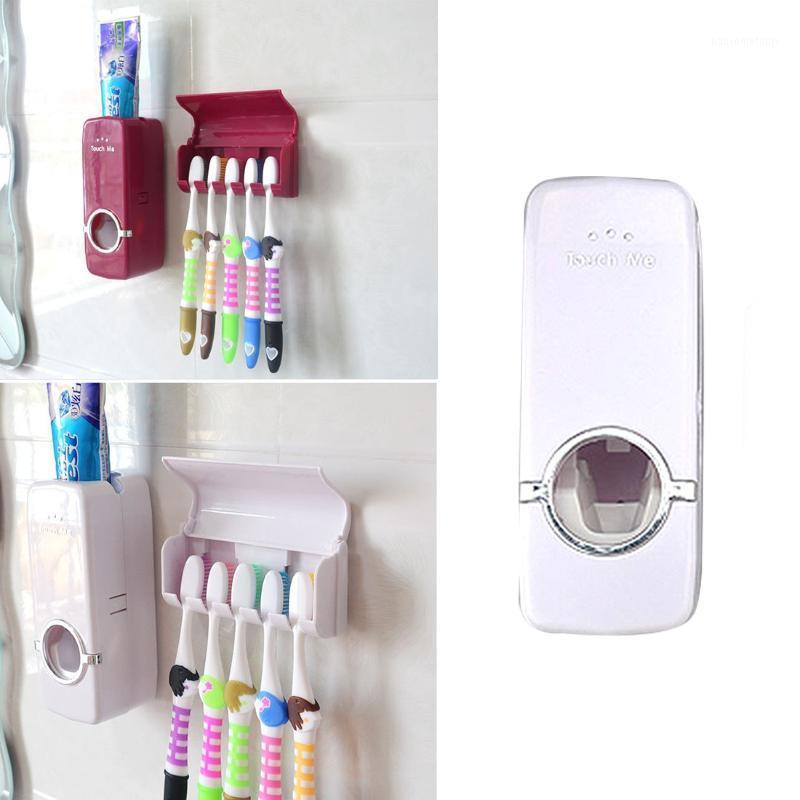 Toothpaste Dispenser 5 Toothbrush Holder Set Wall Mount Stand Toothbrush Family BathroomTools Accessories High Quality1
Toothpaste Dispenser 5 Toothbrush Holder Set Wall Mount Stand Toothbrush Family BathroomTools Accessories High Quality1