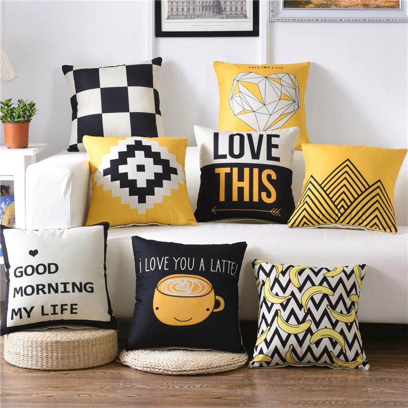 Yellow Geometric Letter Series Linen Cushion Cover Nordic Style Simple Home Decorative Cushion Covers Sleep Pillow Cover 45*45cm, Model 10
Yellow Geometric Letter Series Linen Cushion Cover Nordic Style Simple Home Decorative Cushion Covers Sleep Pillow Cover 45*45cm, Model 10
