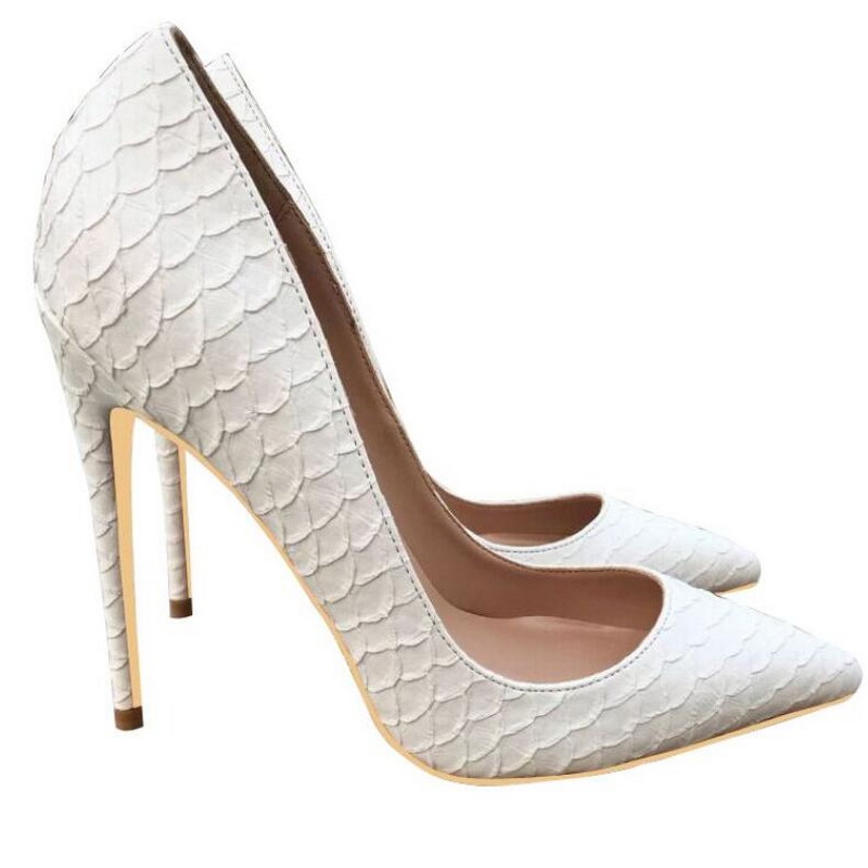New style White Snake-skin High-heeled Women Stiletto Heel Pointed toe shoes 8cm 12cm 10cm large size 45 Bride Wedding Dress Pumps Shoe, Black
New style White Snake-skin High-heeled Women Stiletto Heel Pointed toe shoes 8cm 12cm 10cm large size 45 Bride Wedding Dress Pumps Shoe, Black