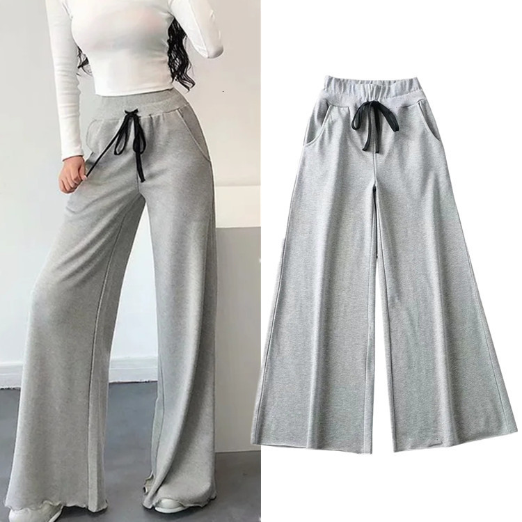 2021 New Net Red Street Photo European and American Style Elastic High Waist Drawstring Casual Floor Sweeping Wide Leg Pants Unhy, Gray
2021 New Net Red Street Photo European and American Style Elastic High Waist Drawstring Casual Floor Sweeping Wide Leg Pants Unhy, Gray