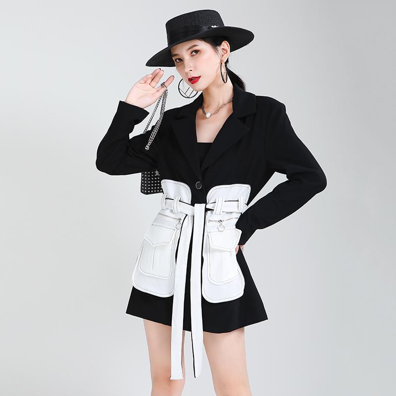 Patchwork Lace Up Bowknot Blazer For Women Notched Long Sleeve Tunic Casual Jacket Female 2021 Autumn Fashion New Clothing K992, Black
Patchwork Lace Up Bowknot Blazer For Women Notched Long Sleeve Tunic Casual Jacket Female 2021 Autumn Fashion New Clothing K992, Black