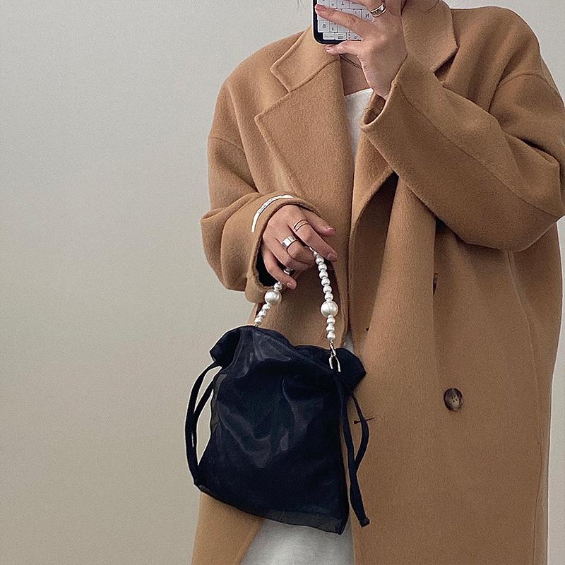 Pearl Portable Drawstring Bucket Bag Female 2021 Trendy Canvas Chain Shoulder Bag Designer Handbags Crossbody Bags For Women, Black
Pearl Portable Drawstring Bucket Bag Female 2021 Trendy Canvas Chain Shoulder Bag Designer Handbags Crossbody Bags For Women, Black