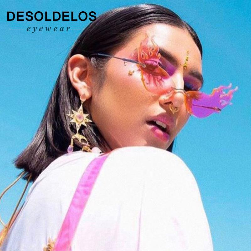 Sunglasses 2021 Fire Flame Women Men Rimless Cat Eye Sun Glasses Designer Eyewear Big Hollow Shades Streetwear
Sunglasses 2021 Fire Flame Women Men Rimless Cat Eye Sun Glasses Designer Eyewear Big Hollow Shades Streetwear
