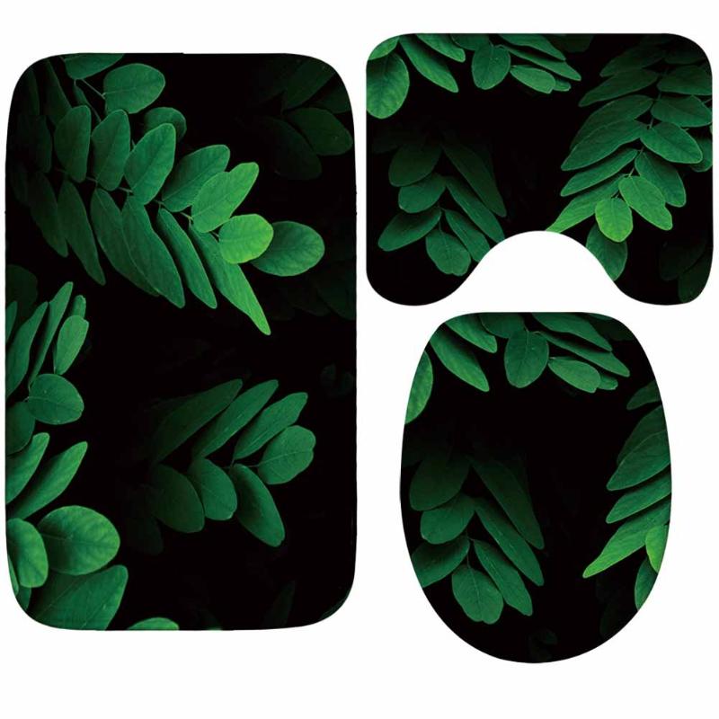 Zeegle Green Leaf Pattern Mats For Bathroom And Toilet Absorbent Toilet Bath Mats Set Shower Floor For Bathroom Rugs 
Zeegle Green Leaf Pattern Mats For Bathroom And Toilet Absorbent Toilet Bath Mats Set Shower Floor For Bathroom Rugs