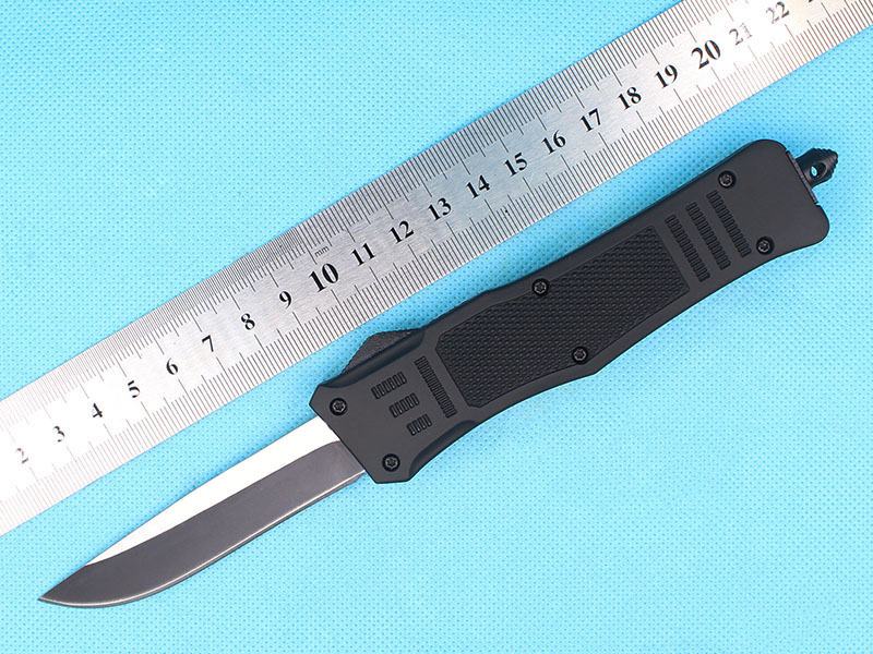 8.2 Inch Medium 616 Automatic Tactical Knife 440C Black + Wire Drawing Blade EDC Pocket Knives With Nylon Bag
8.2 Inch Medium 616 Automatic Tactical Knife 440C Black + Wire Drawing Blade EDC Pocket Knives With Nylon Bag