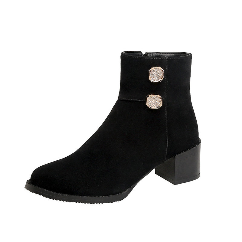 2021 New Flock Round Toe Casual Ankle Boots Fashion Square High Heel Side Concise Autumn Winter Women Shoes Size 34-43 Cm5h, Black
2021 New Flock Round Toe Casual Ankle Boots Fashion Square High Heel Side Concise Autumn Winter Women Shoes Size 34-43 Cm5h, Black