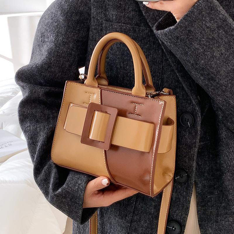 Contrast Color Square Tote Bag 2021 Fashion New High-quality PU Leather Women's Designer Handbag Vintage Shoulder Messenger Bag, White
Contrast Color Square Tote Bag 2021 Fashion New High-quality PU Leather Women's Designer Handbag Vintage Shoulder Messenger Bag, White