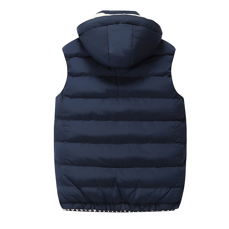 New Men Casual Winter Vest Warm Men's Sleeveless Jacket Hooded Vests Fashion Overcoat Autumn Waistcoat Hat Detachable M-5XL 201216